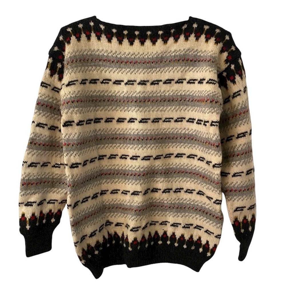 Vintage Wool Fair Isle Sweater Multicolor Women’s S